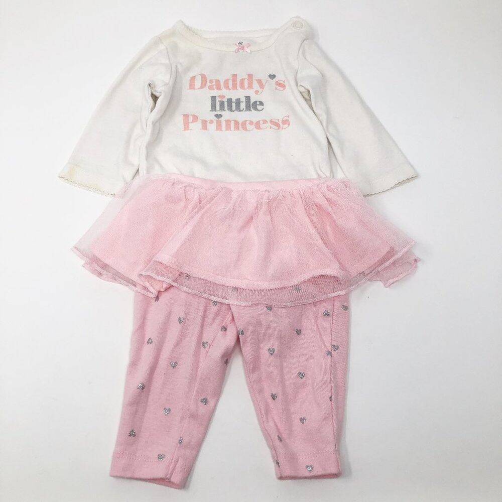 Carter's Baby Girl Onesie & Pants w/Skirt set 3M